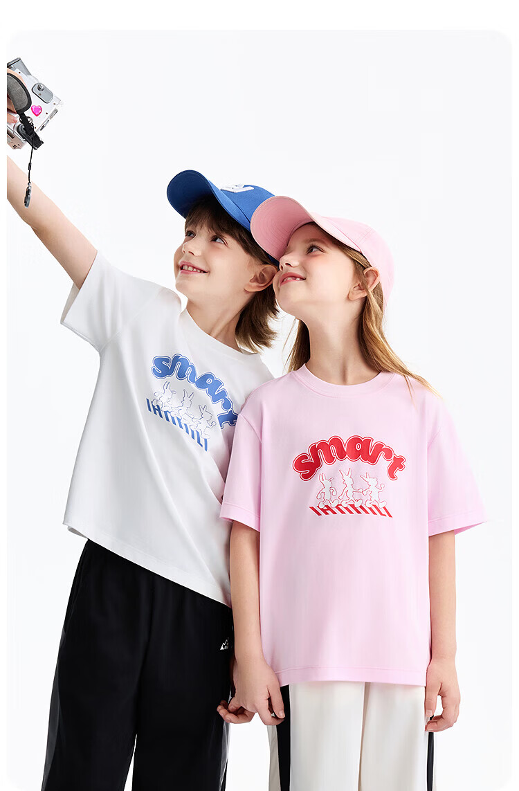 Annil Kids Boys Girls Crew Neck Short Sleeve T-Shirt 2026 Summer New Memory Foam Cooling Sports Casual Top 15
